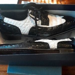 Giorgio brutini black and white men's shoes